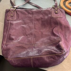 The Sak  purple leather tote bag